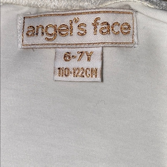 Angel’s Face Girls Bodysuit with Rhinestone Sleeve - Picture 6 of 7